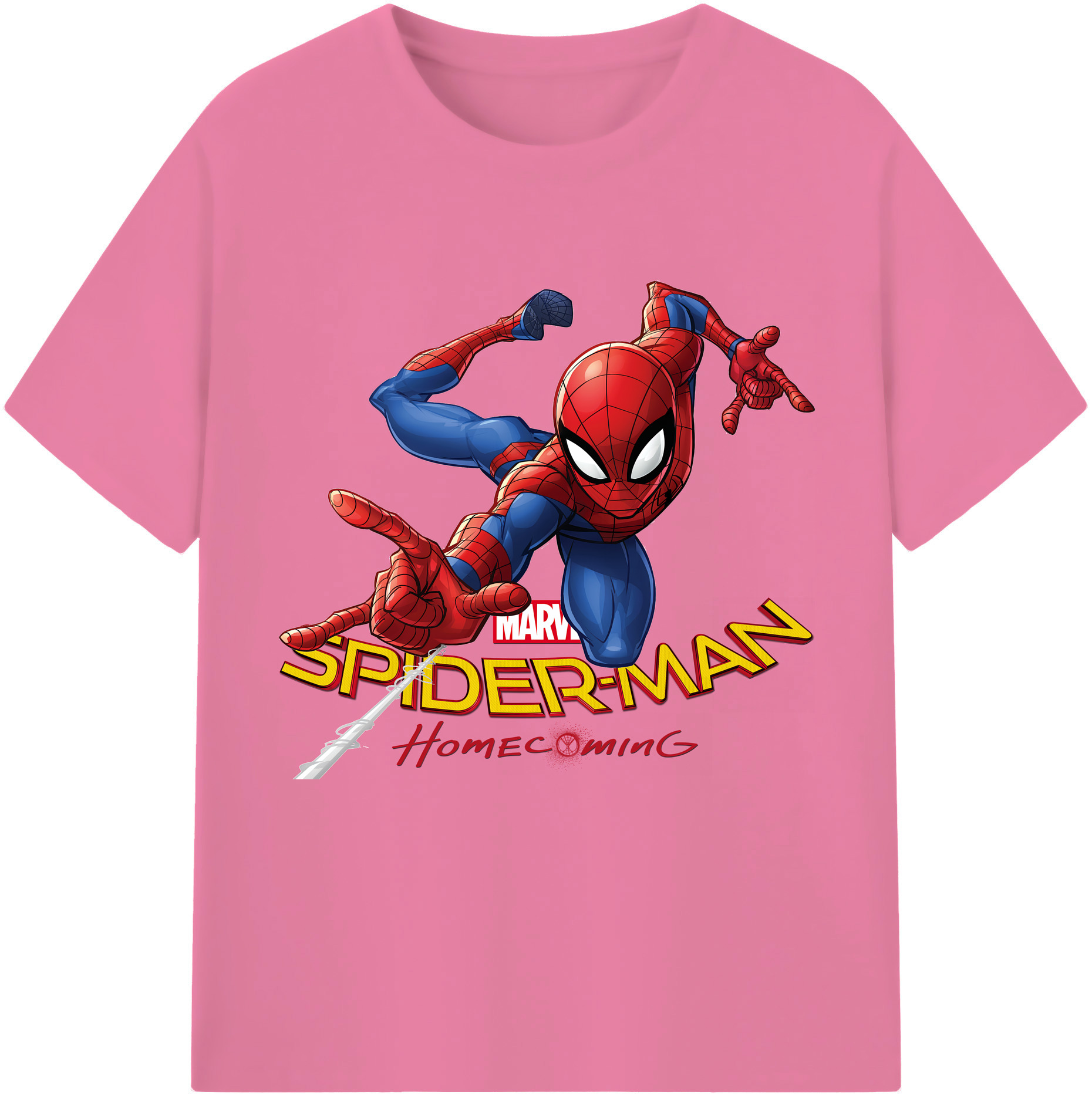 （画像用） Spider Man スパイダーマン 綿100％半袖Tシャツ（フロントプリント）